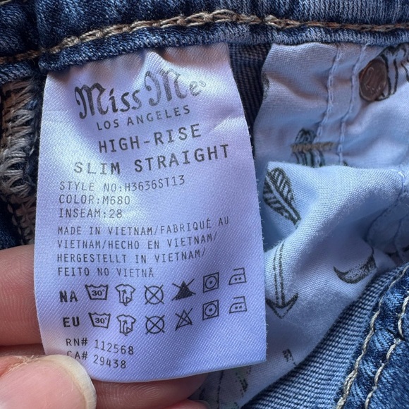 MISS ME.   Blue Skinny Jeans Sleek Fit - Picture 7 of 8